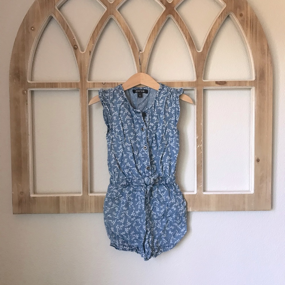 TWO PAIRS (see pictures) of Toddler Jean Rompers